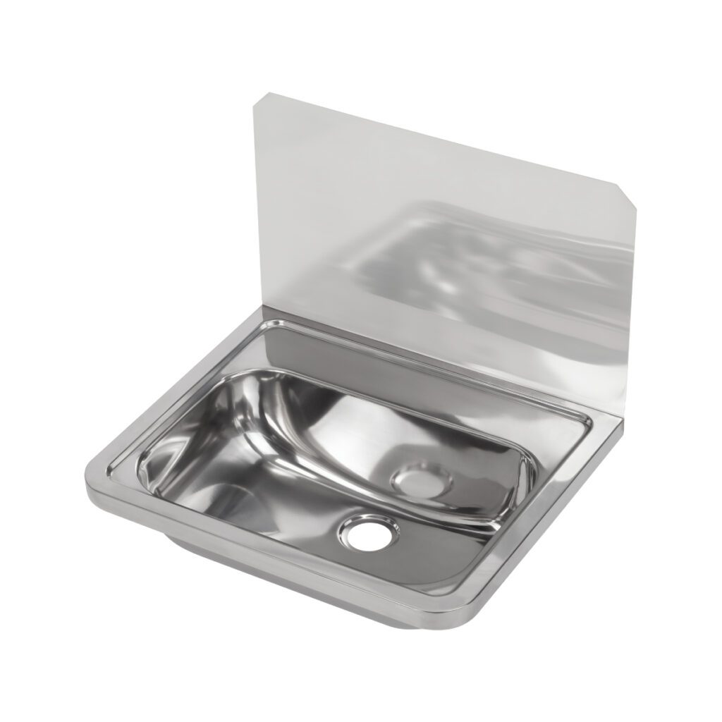 Wall Mounted Hand Basin with Splashback