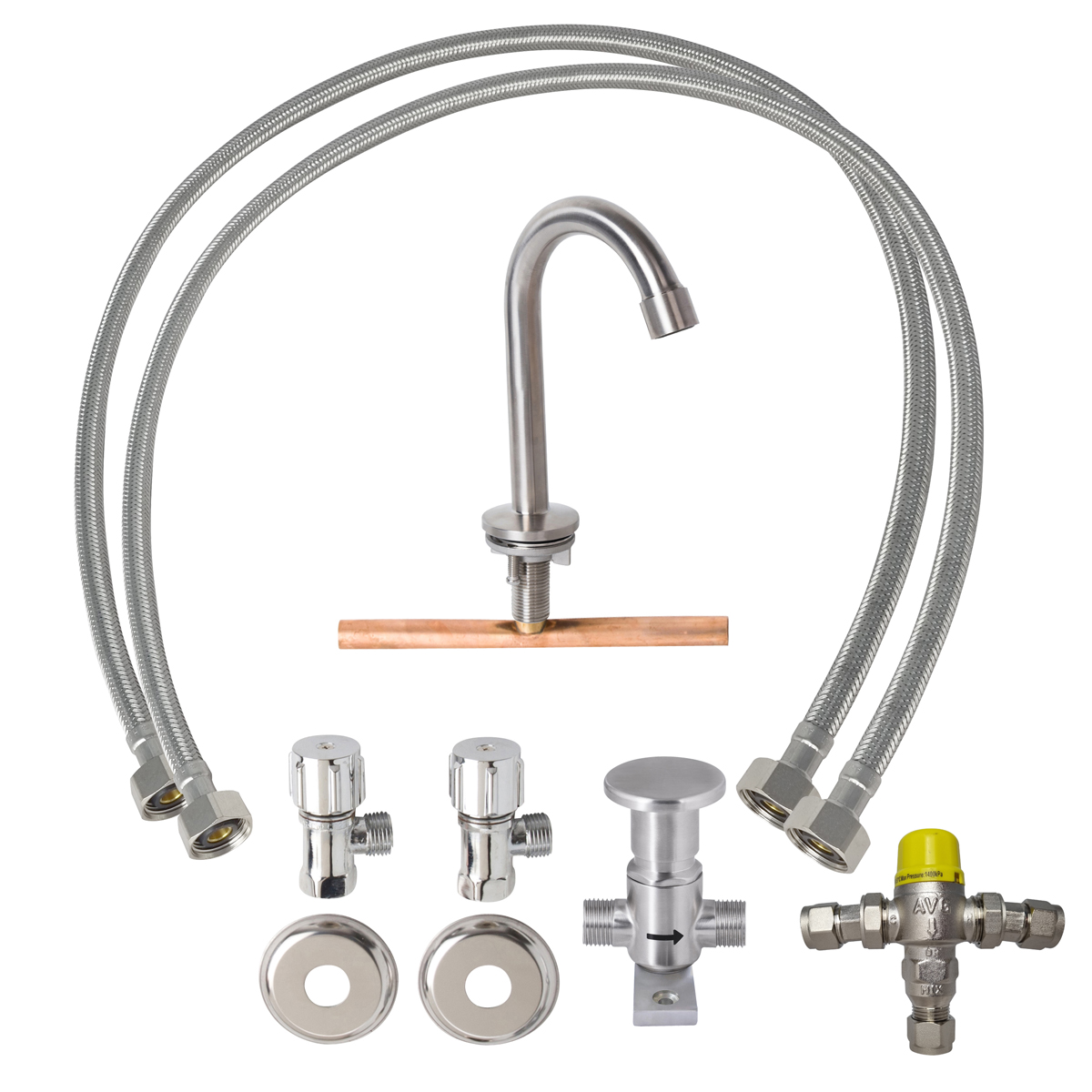 Foot Operated Kit With Tempering Valve