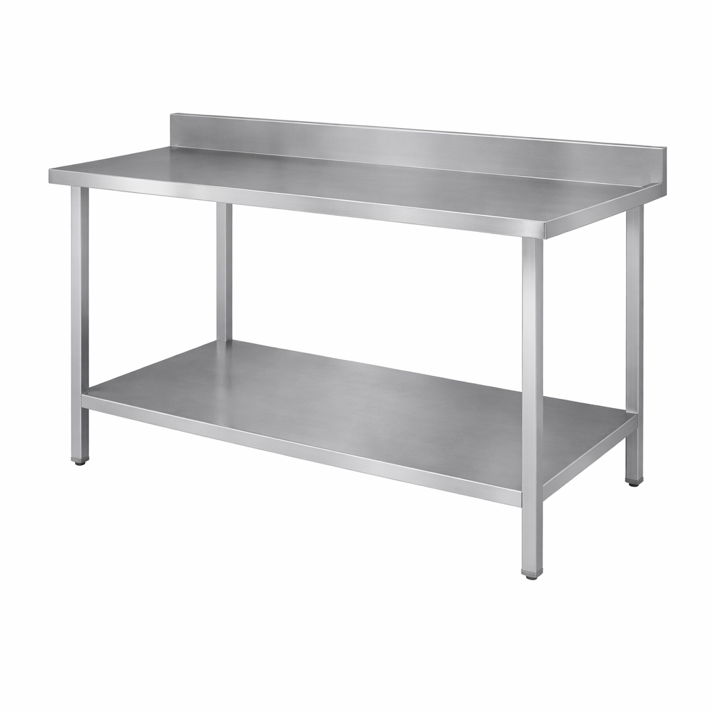 KSS Bench with Adjustable Storage Shelf Underneath and Splashback 1800mm 03-6-1800L