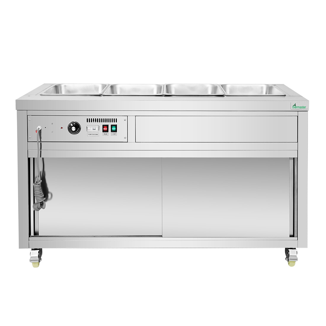Thermaster Premium Wet and Dry Bain Marie Food Display 4x1/1 GN Pans PG150FE-XB - Image 2