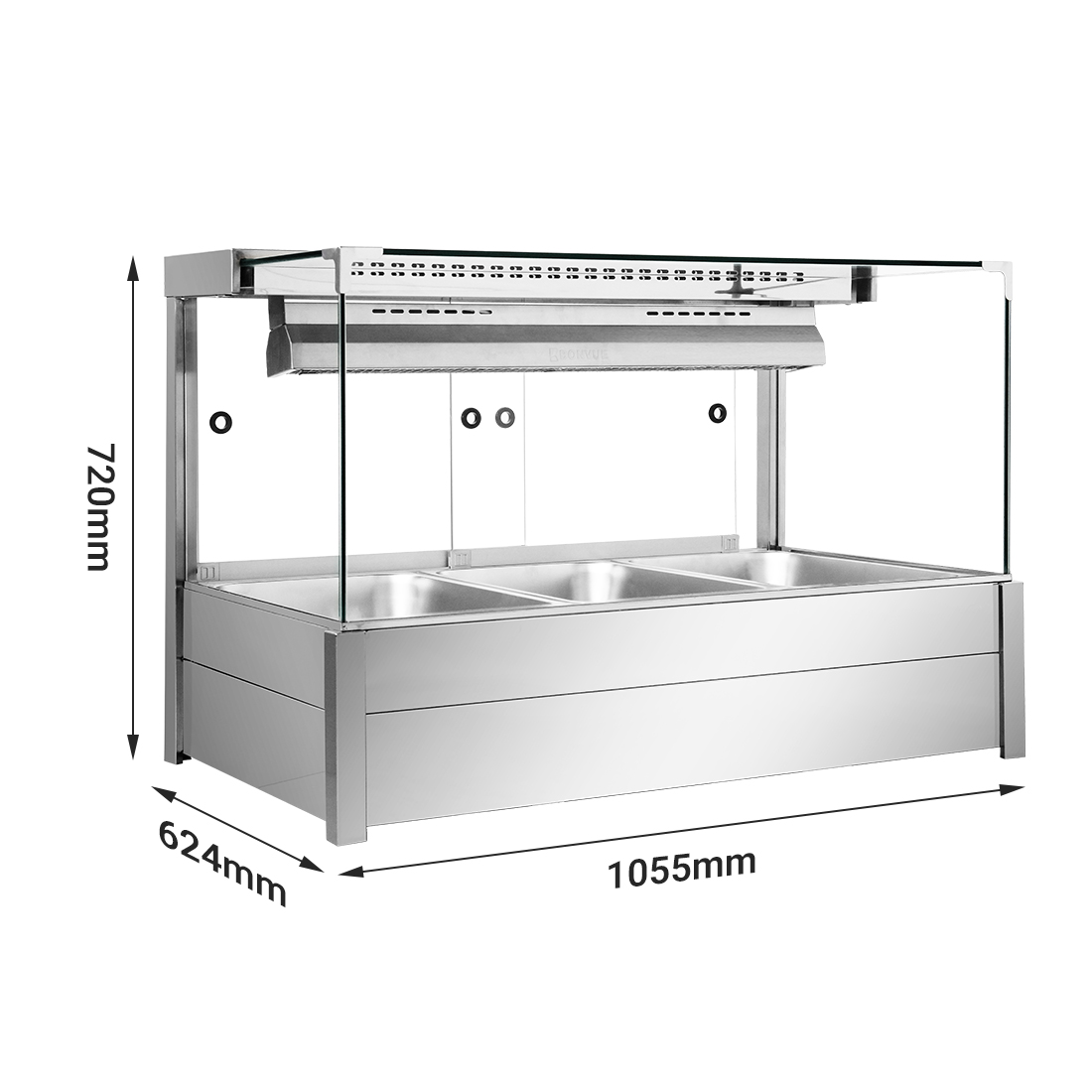 Bonvue Square Countertop Wet and Dry Bain Marie - BM11SC - Image 3