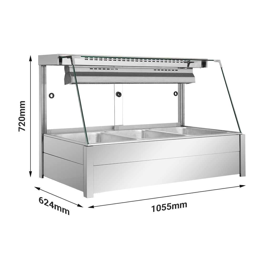 Bonvue Angled Countertop Wet and Dry Bain Marie BM11TC - Image 3