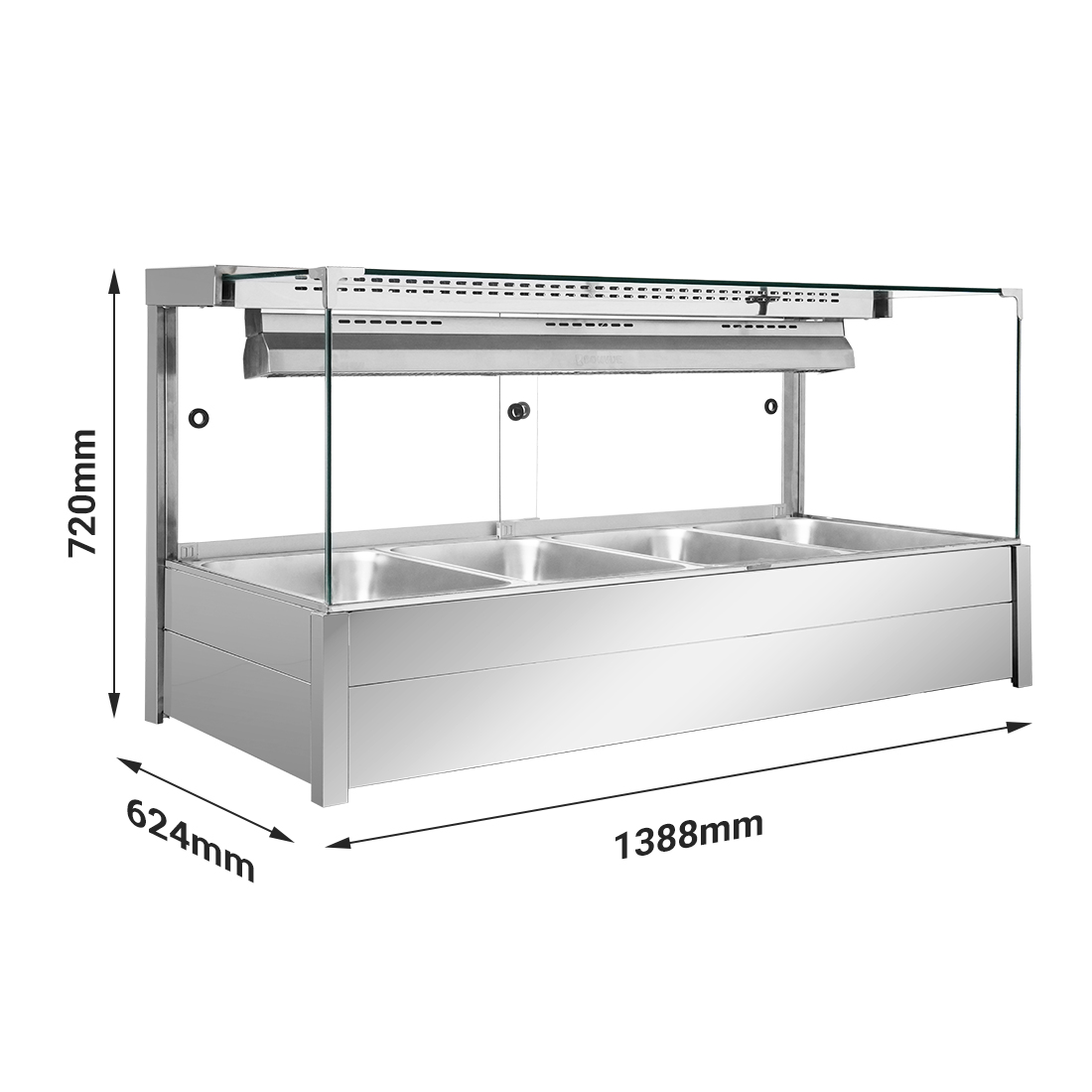 Bonvue Square Countertop Wet and Dry Bain Marie - BM14SC - Image 3