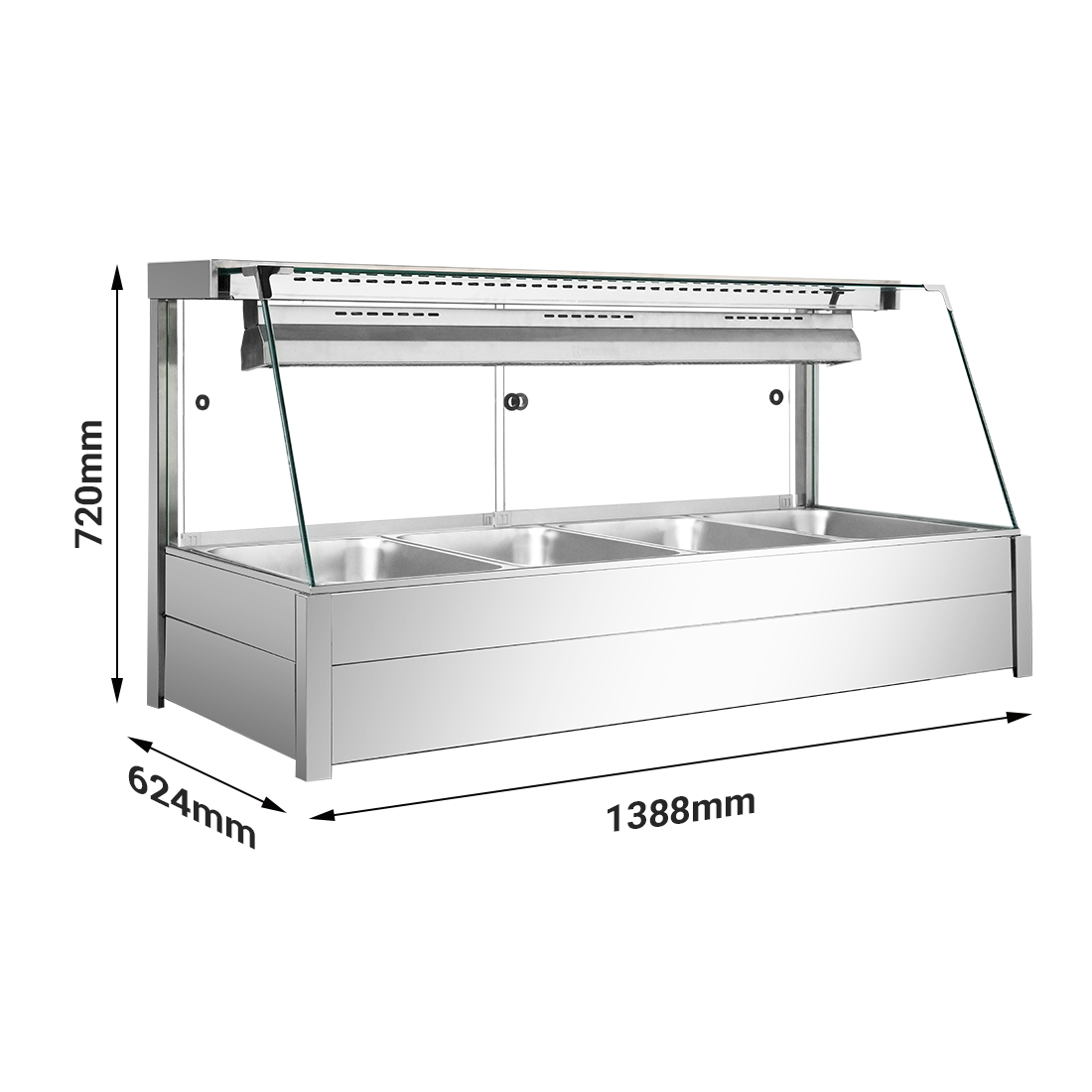 Bonvue Angled Countertop Wet and Dry Bain Marie BM14TC - Image 3