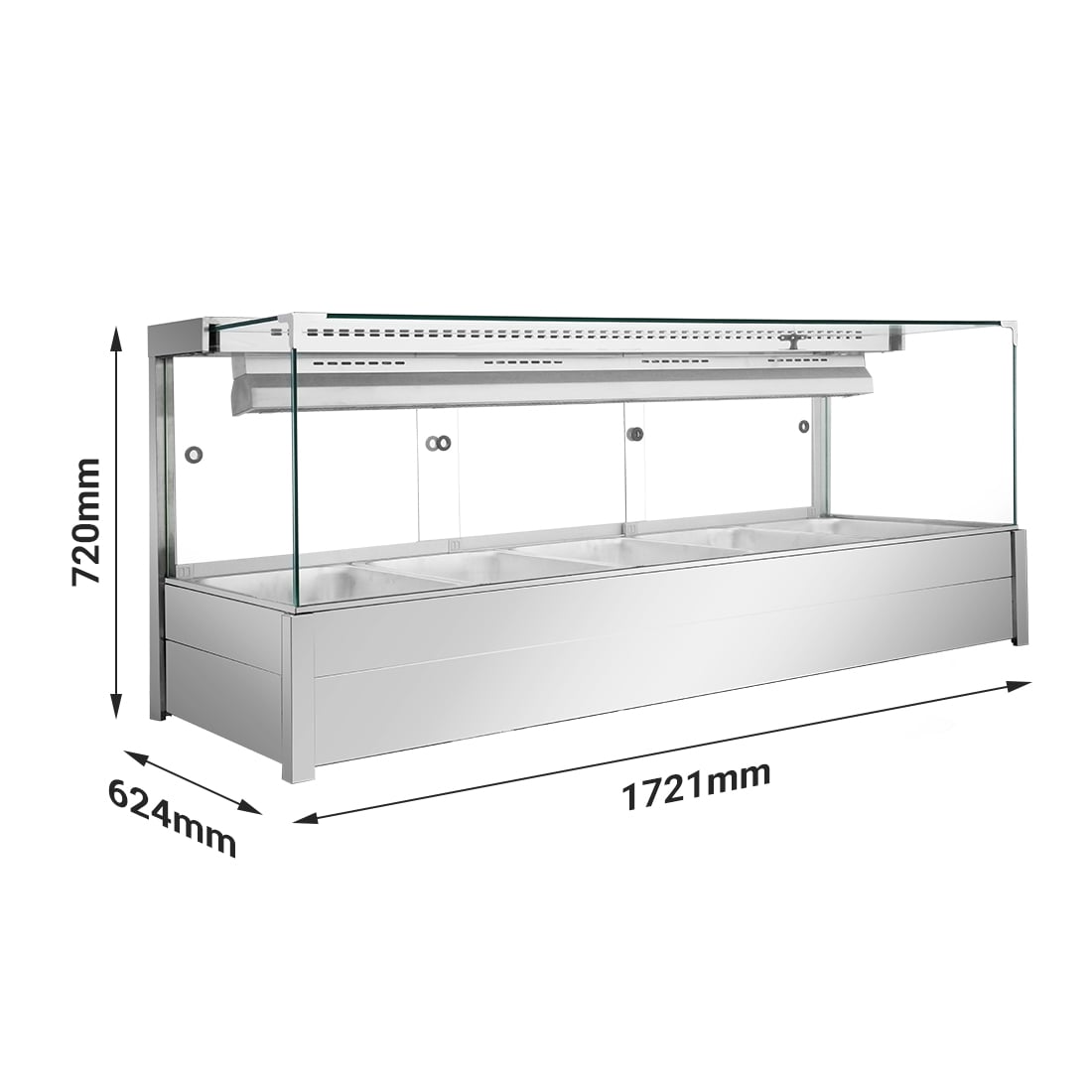 Bonvue Square Countertop Wet and Dry Bain Marie - BM17SC - Image 3
