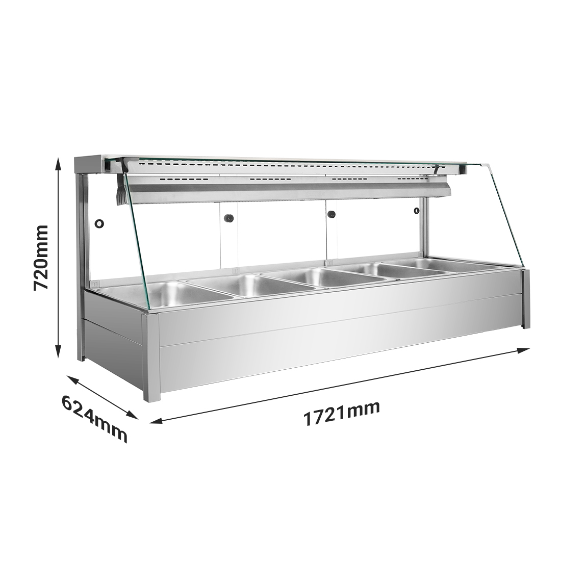 Bonvue Angled Countertop Wet and Dry Bain Marie BM17TC - Image 3