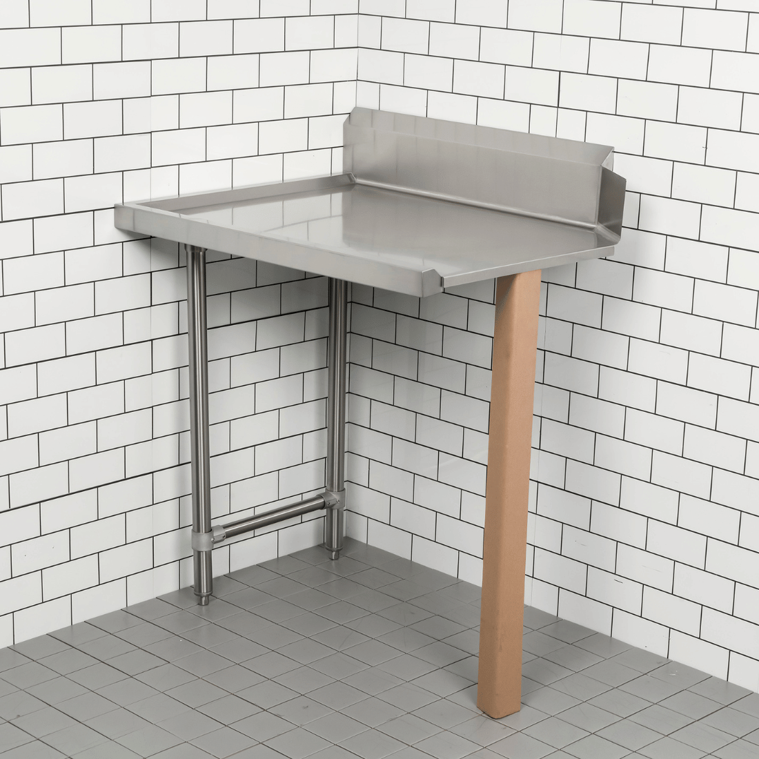 Modular System Clean Dish Table with Splashback CDT-1200R - Image 3