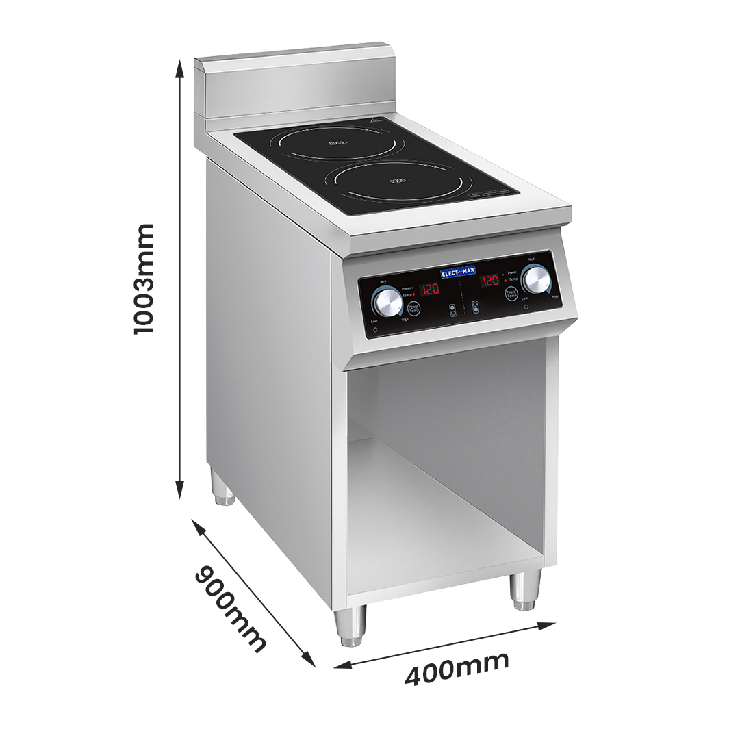 ElectMax 900 Series Induction 2 Burner Cooker with Splashback EIC9-400P - Image 3
