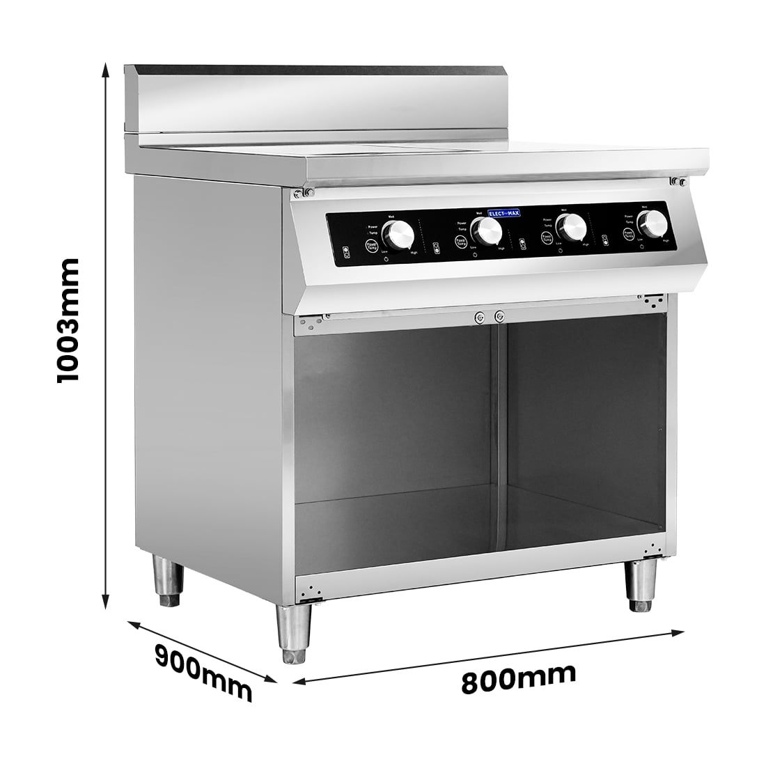 ElectMax 900 Series Induction 4 Burner Cooker with Splashback EIC9-800P - Image 3