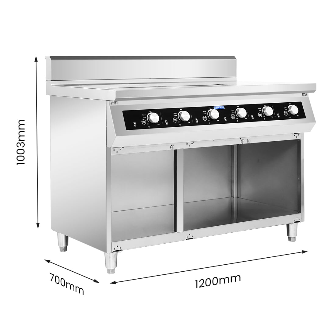 Electmax 700 Series Induction 6-Burner Cooker with Splashback EIC7-1200P - Image 3