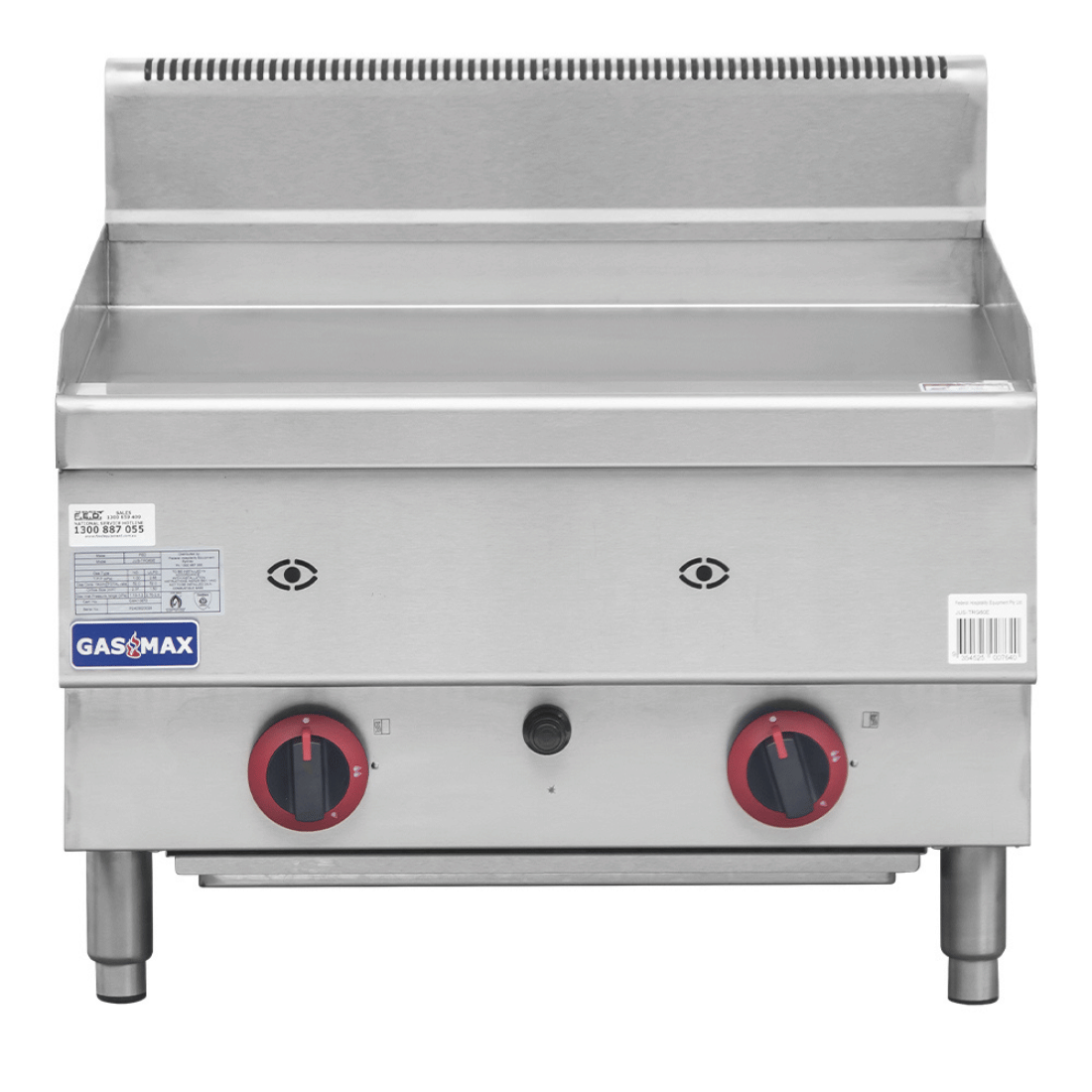 GASMAX Benchtop 2 Bunner Griddle 600mm - JUS-TRG60E - Image 2