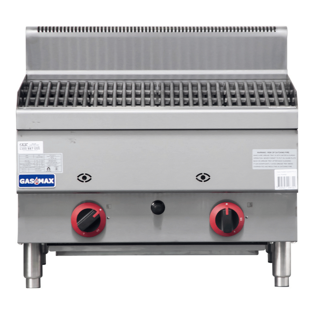 GASMAX Benchtop 2 Burner Chargrill - JUS-TRH60E - Image 2