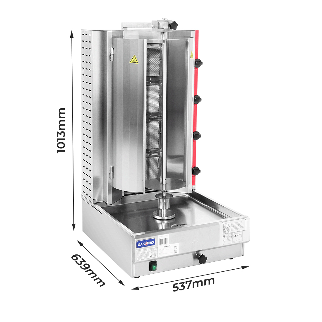 GasMax Semi-automatic 4 Burner NG Kebab Machine KB-4 - Image 3