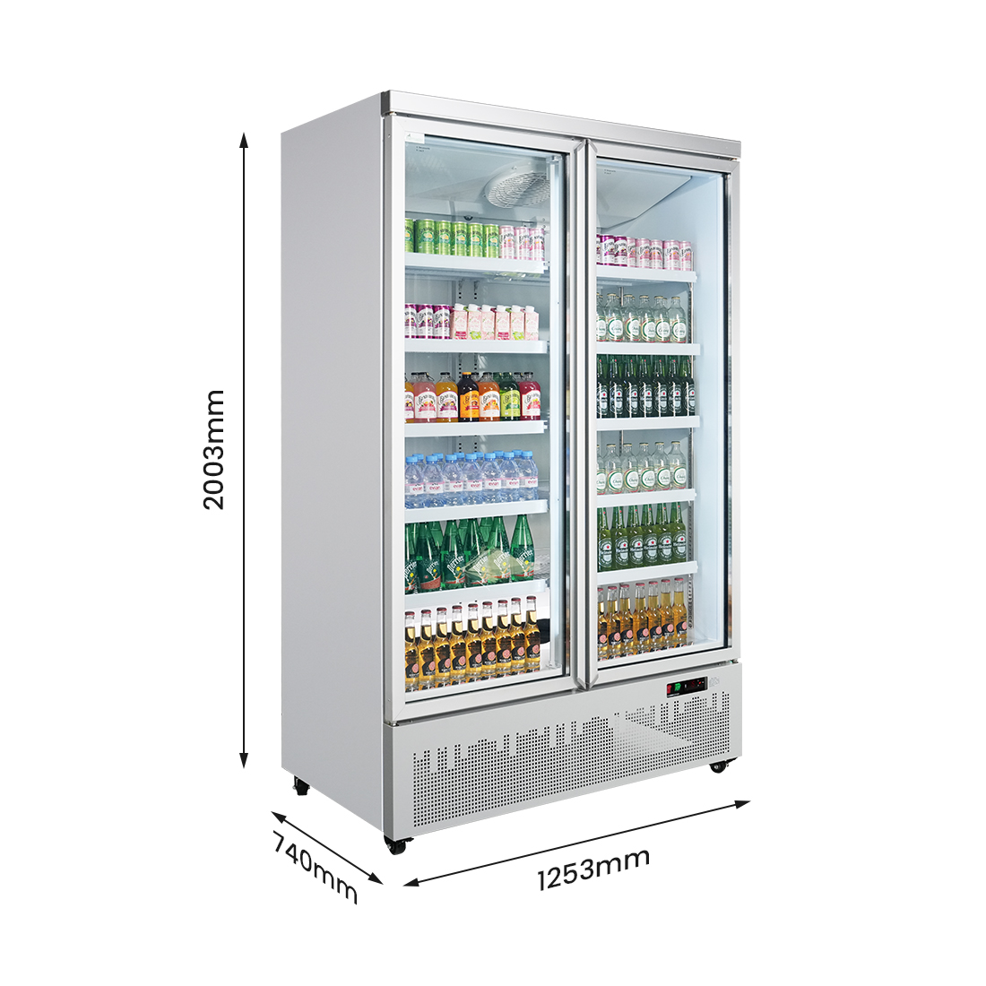 Thermaster Double Door Supermarket Fridge - LG-1000GBM - Image 3