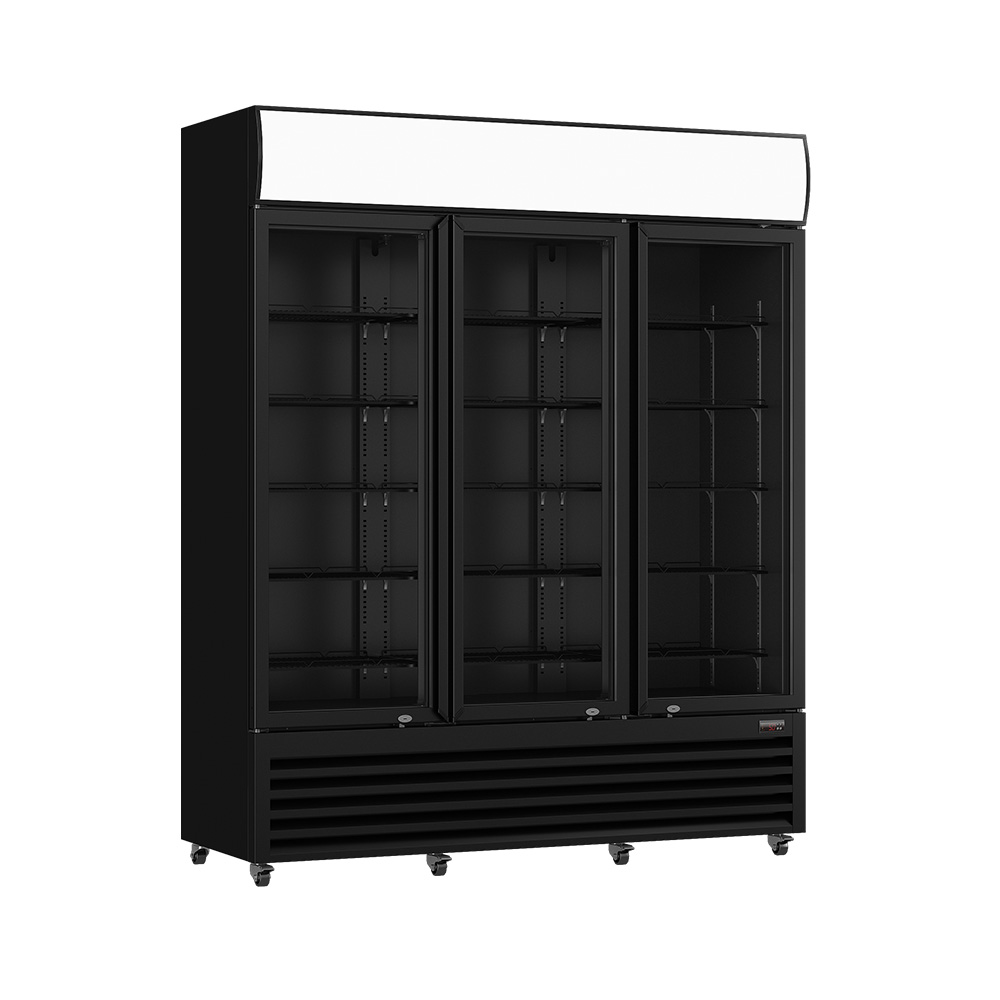 Thermaster Three Glass Door Colourbond Upright Drink Fridge - LG-1203BP - Image 2