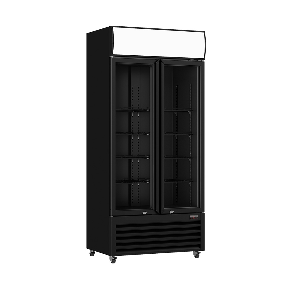 Thermaster Double Glass Door Colourbond Upright Drink Fridge - LG-580BP - Image 2