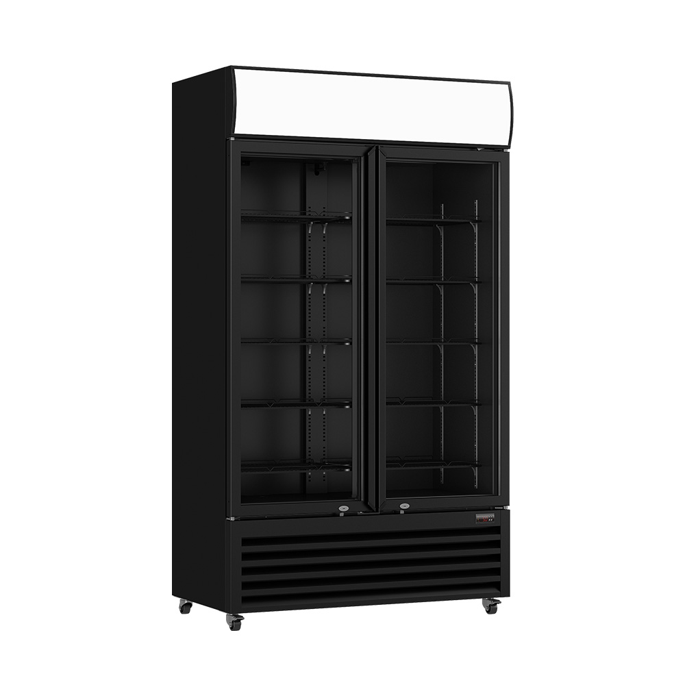 Thermaster Two Glass Door Colourbond Upright Drink Fridge - LG-730BP - Image 2