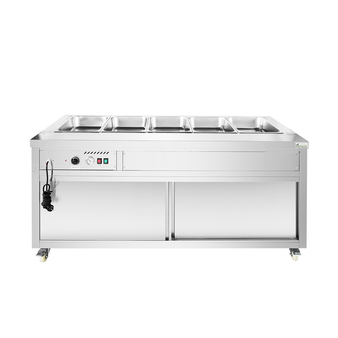 Thermaster Premium Wet and Dry Bain Marie Food Display 5x1/1 GN Pans - PG180FE-XB - Image 3