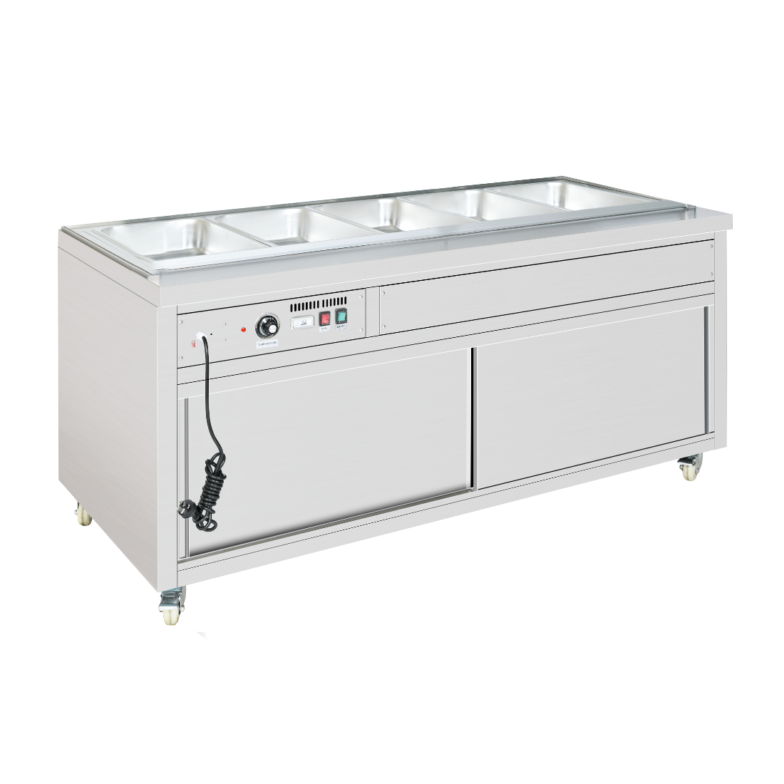 Thermaster Premium Wet and Dry Bain Marie Food Display 5x1/1 GN Pans - PG180FE-XB - Image 2
