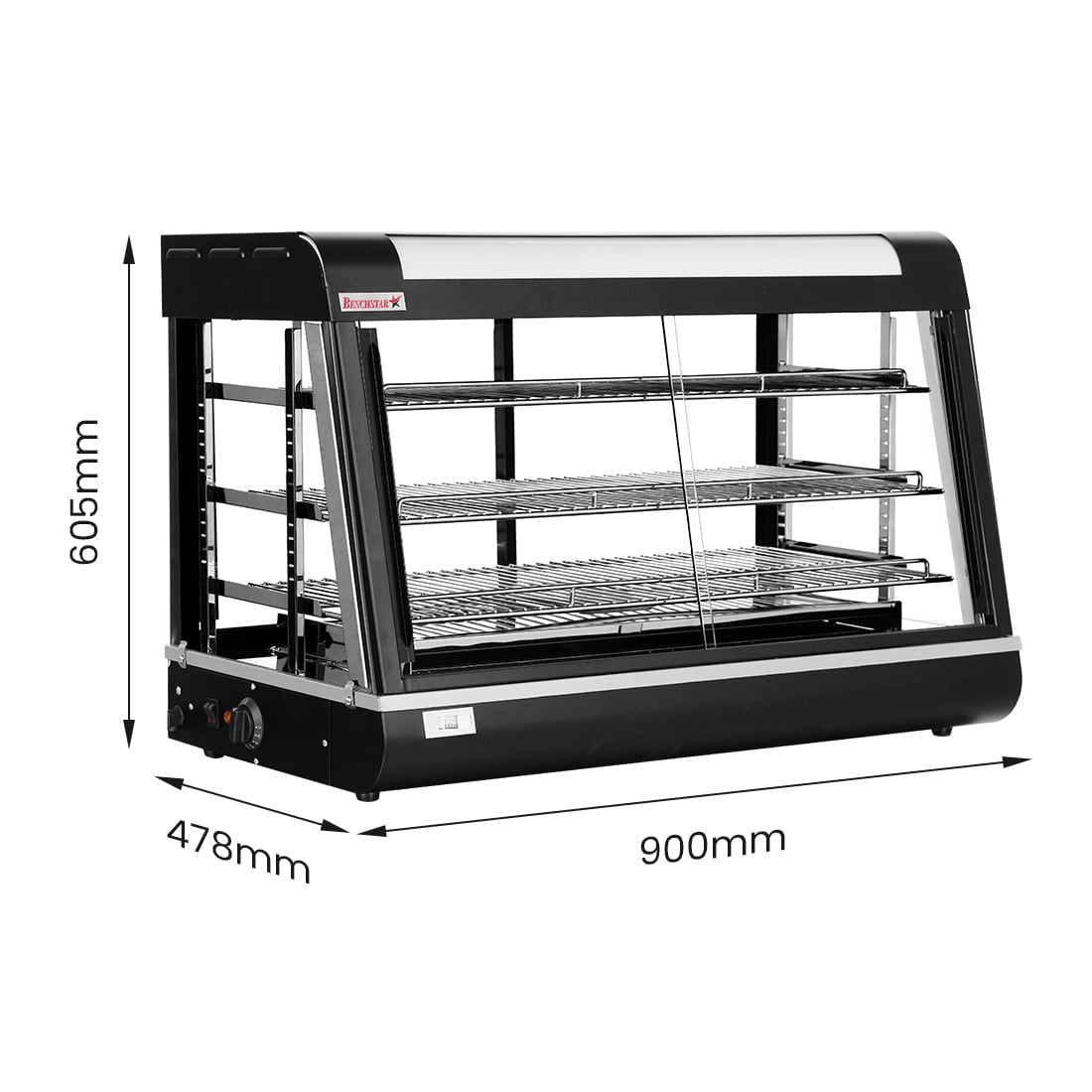 Benchstar Pie Warmer & Hot Food Display - PW-RT/900/1E - 900x490x610mm - Image 3