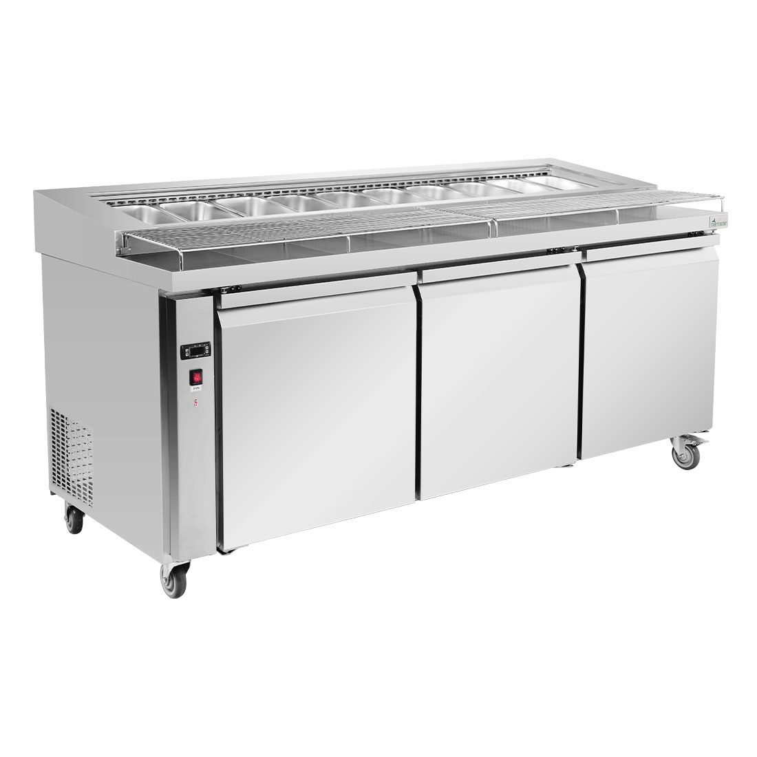 Thermaster Three door DELUXE Pizza Prep Bench - PWB200 - Image 2