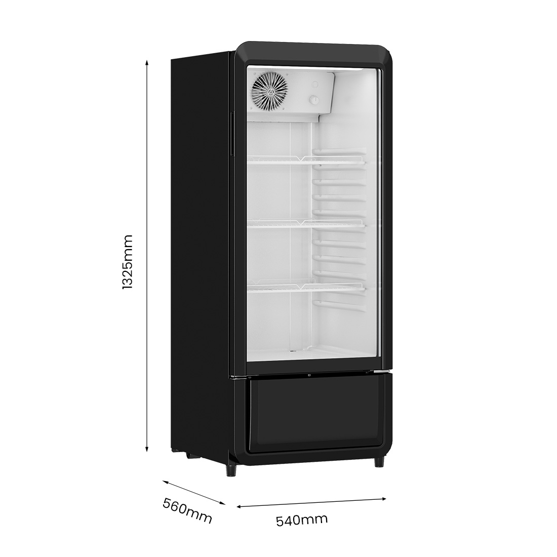 Thermaster Upright Glass Door Beverage Fridge - SDC-178B - Image 3