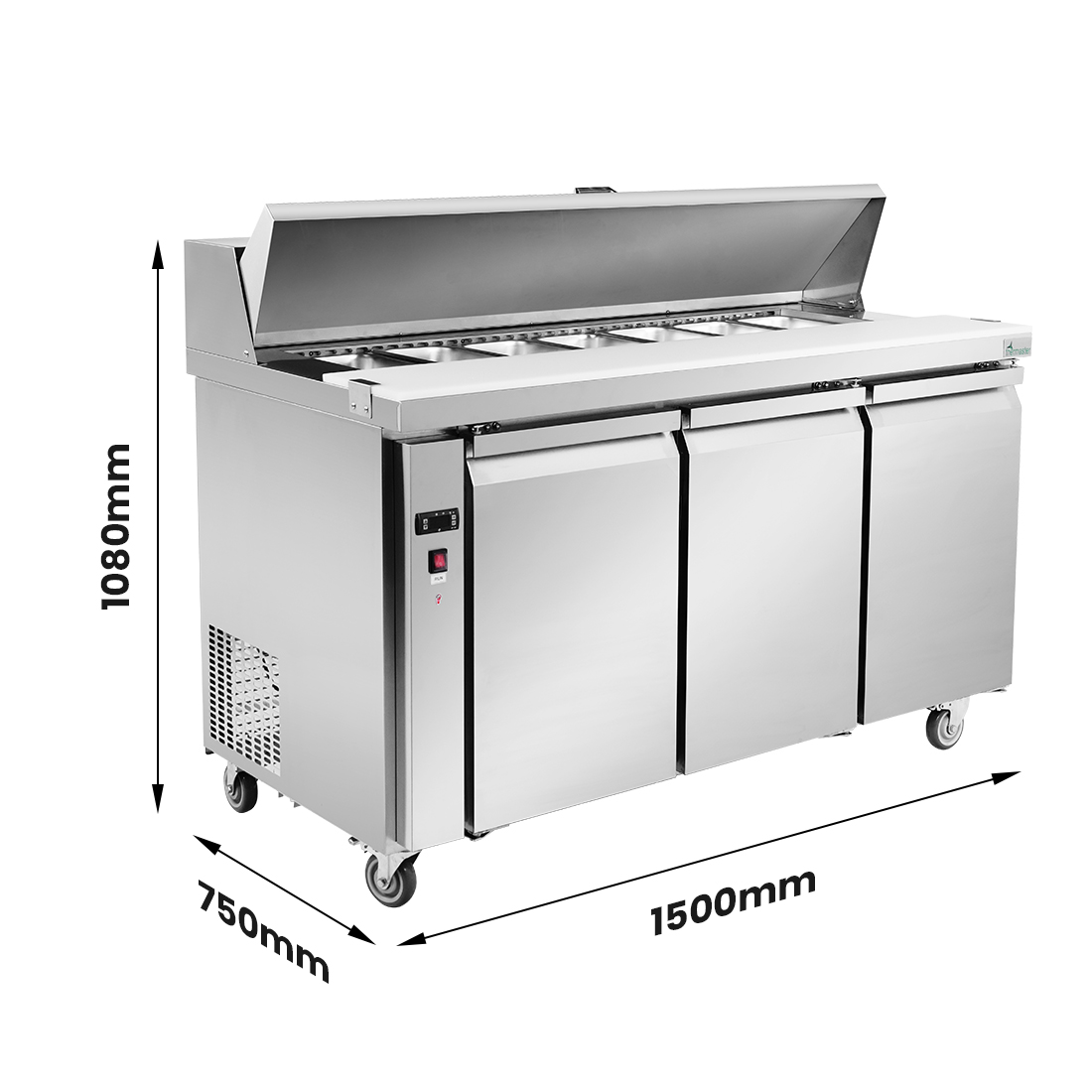 Thermaster three door Sandwich Bar - SLB150 - Image 3