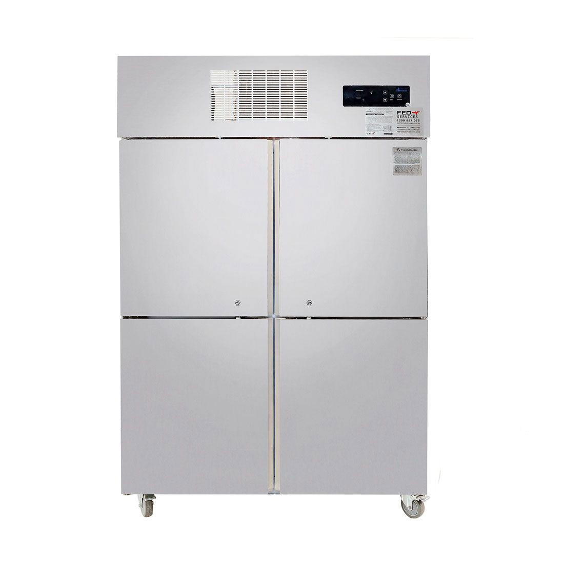 Thermaster TROPICAL 4 x Half door SS Fridge - SUC1000 - Image 2