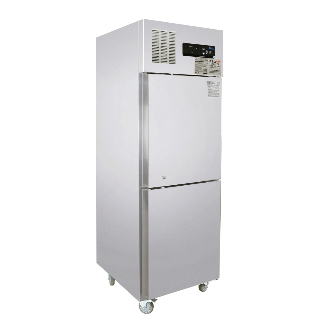 TROPICAL Thermaster 2 x Half door SS Fridge - SUC500 - Image 3