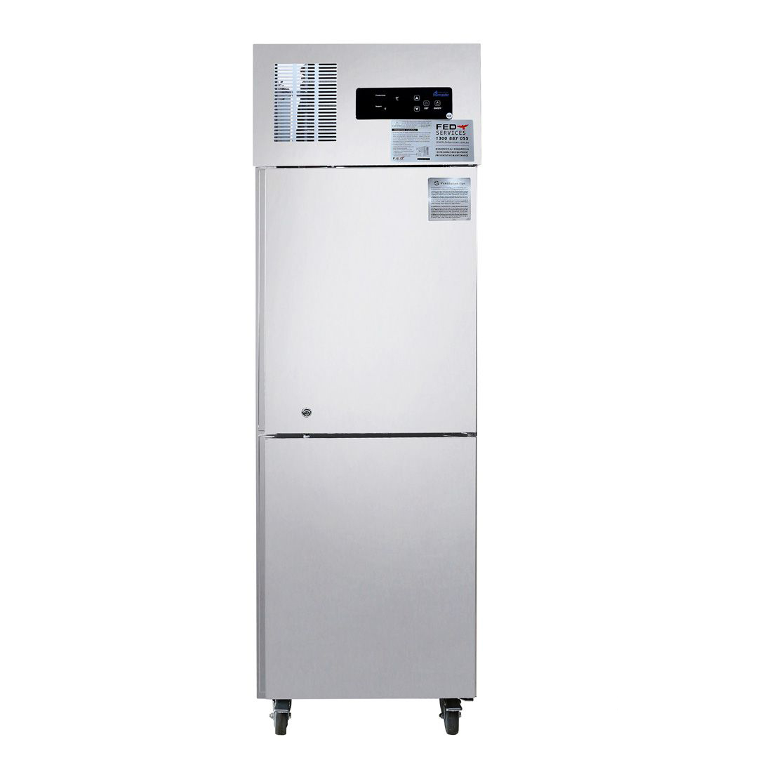 TROPICAL Thermaster 2 x Half door SS Fridge - SUC500 - Image 2