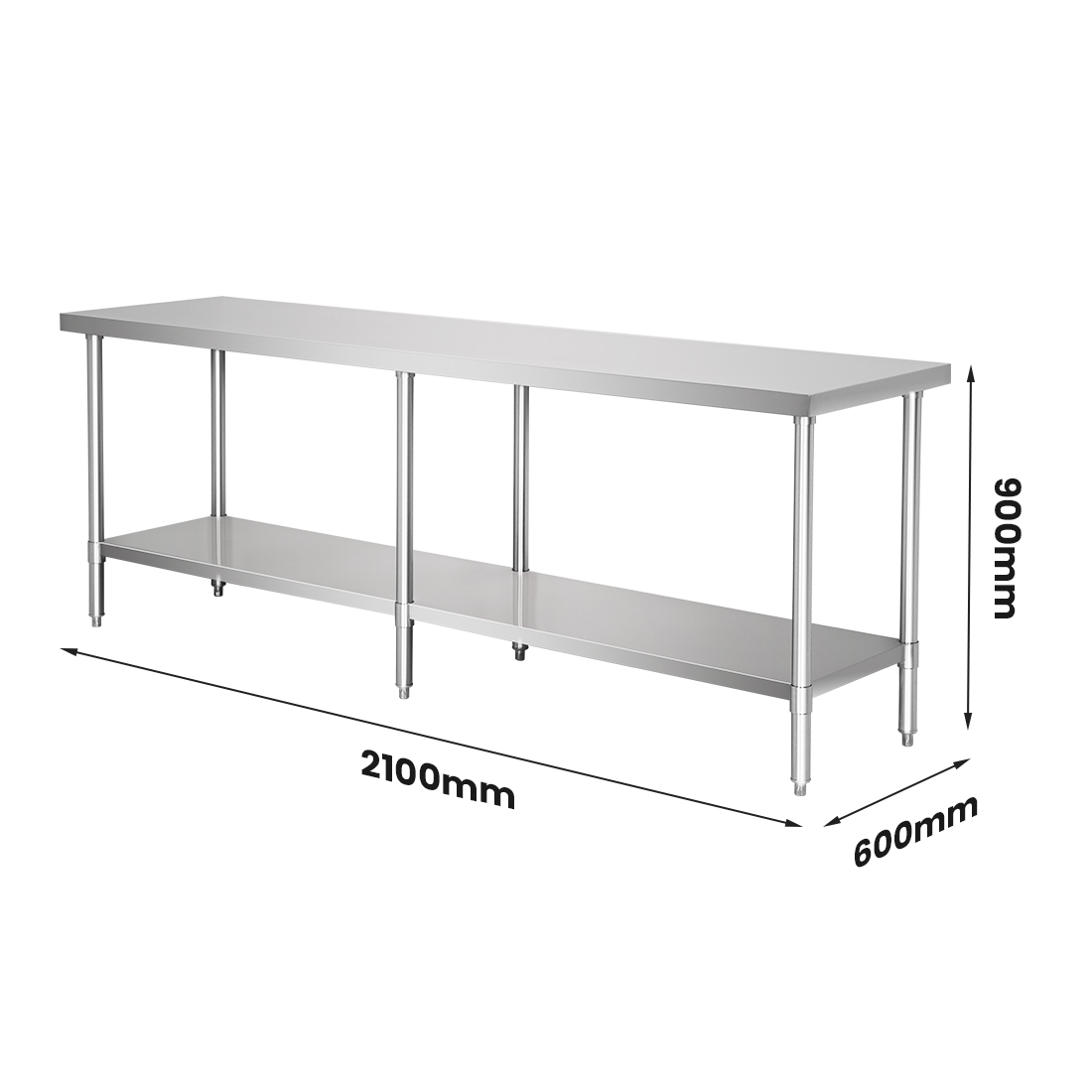 WB6-2100/A Stainless Steel Workbench - Image 3