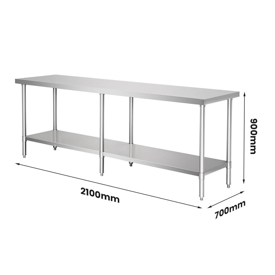 Modular System Stainless Steel Workbench - WB7-2100/A - Image 3