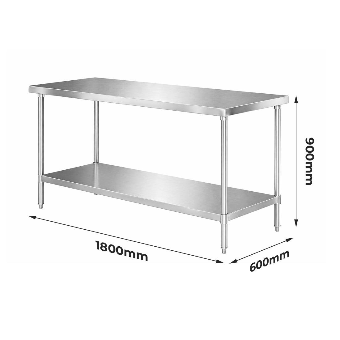 WB6-1800/A Stainless Steel Workbench - Image 3