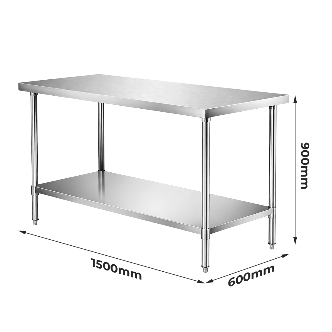 WB6-1500/A Stainless Steel Workbench - Image 3
