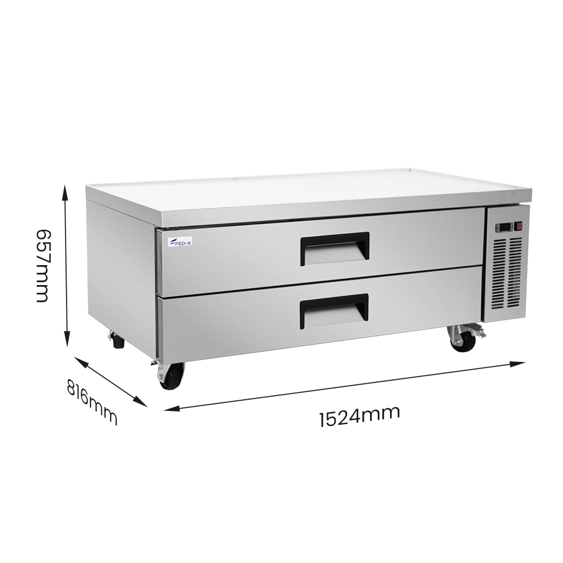 FED-X Chef Base Refrigeratied Drawer Bench 360L - XCB-60 - Image 3