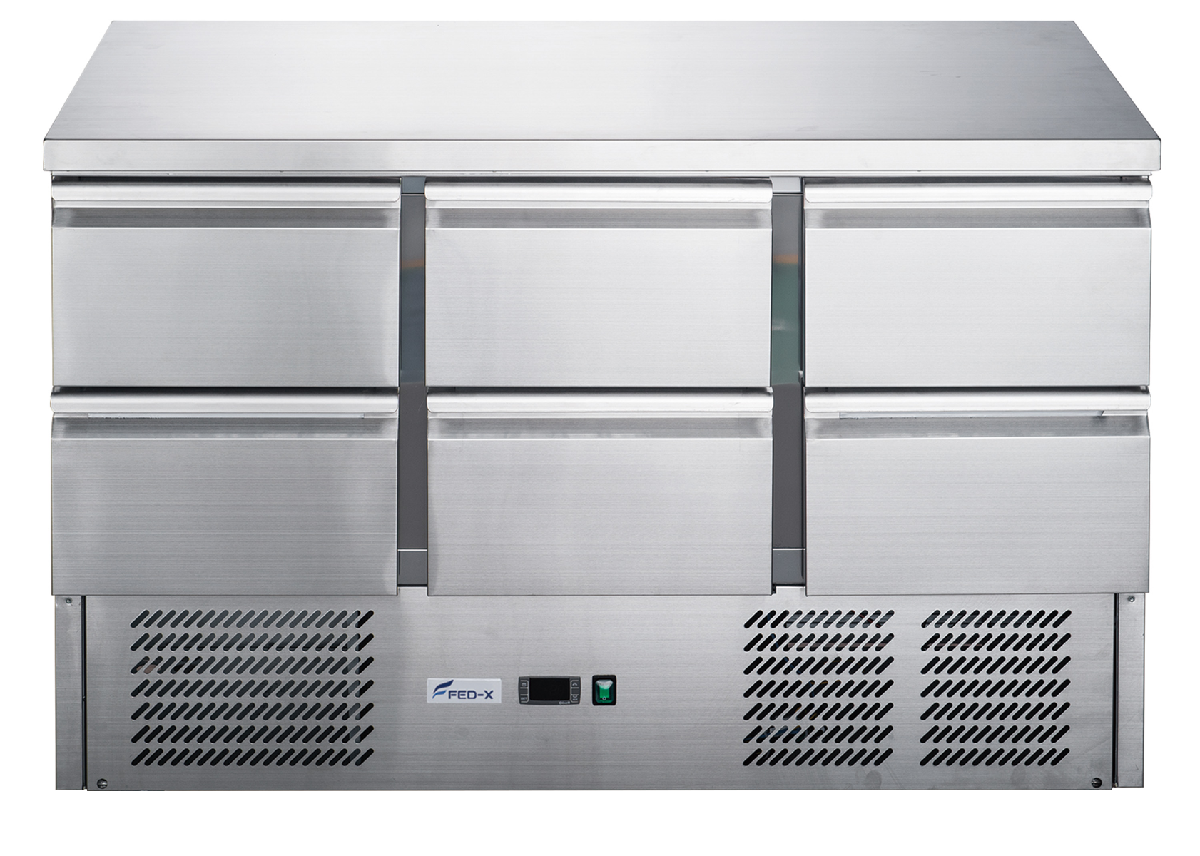FED-X Six Drawer Compact Workbench Fridge - XGNS1300-6D - Image 2