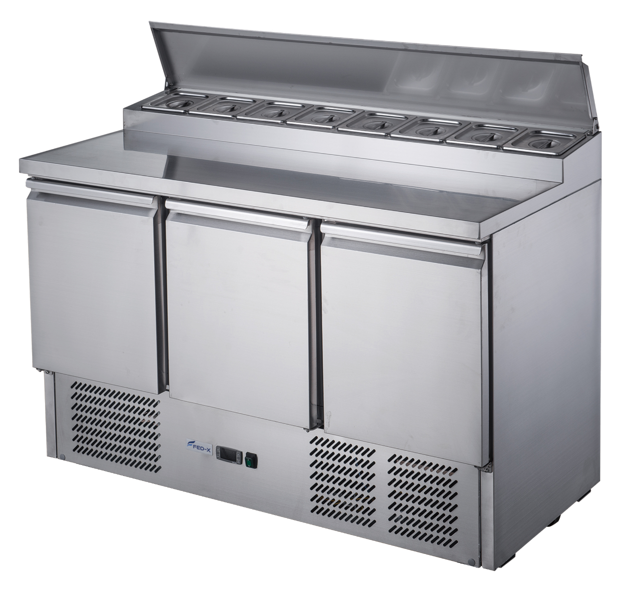 FED-X Three Door Salad Prep Fridge - XGNS1300D - Image 3