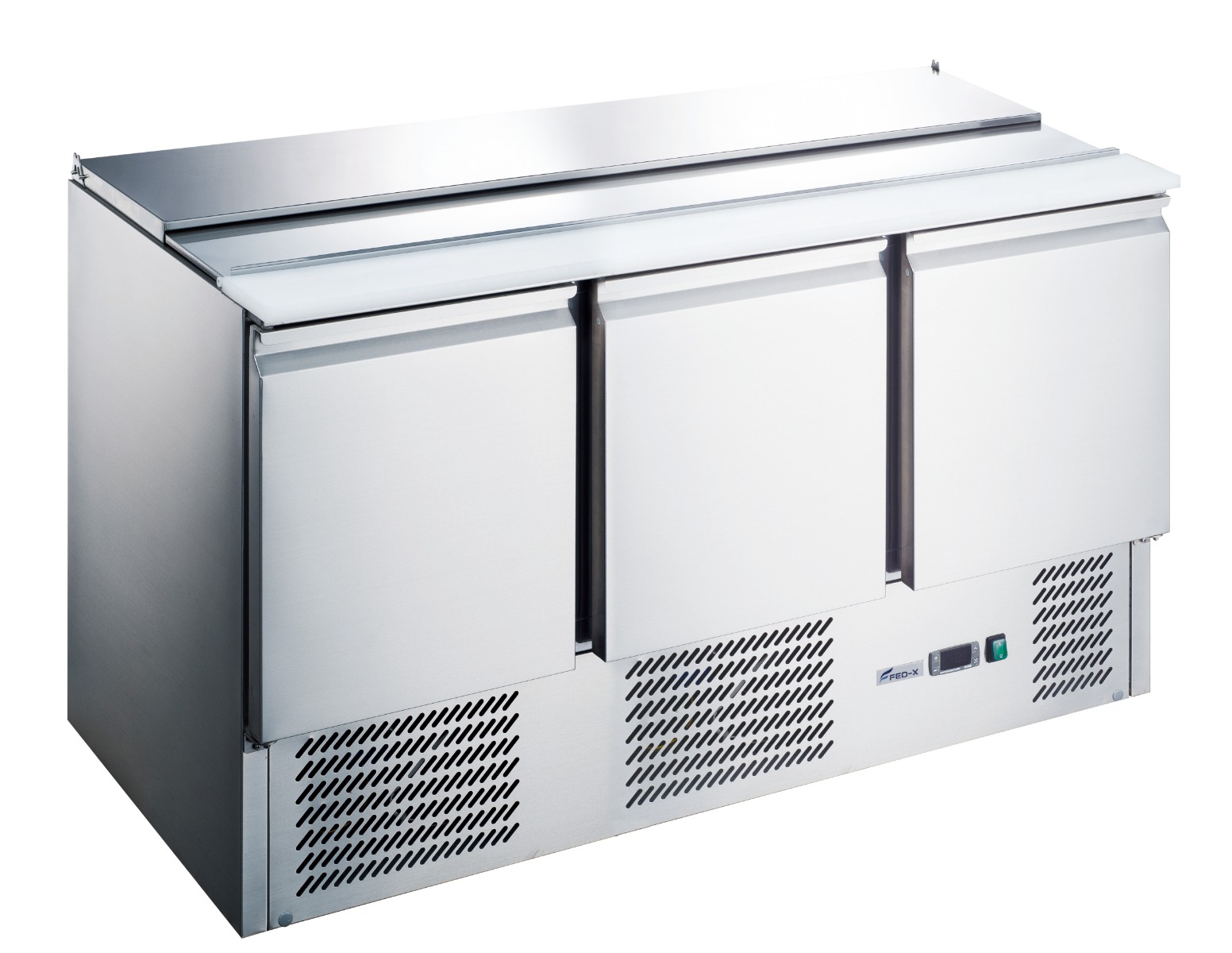 FED-X Three Door Salad Prep Fridge - XGNS1300S - Image 2