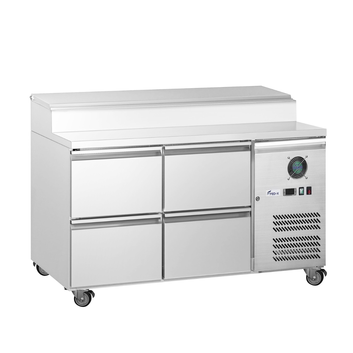 FED-X S/S Four Drawer Sandwich Counter - XSS7C13S2V-4D - Image 3