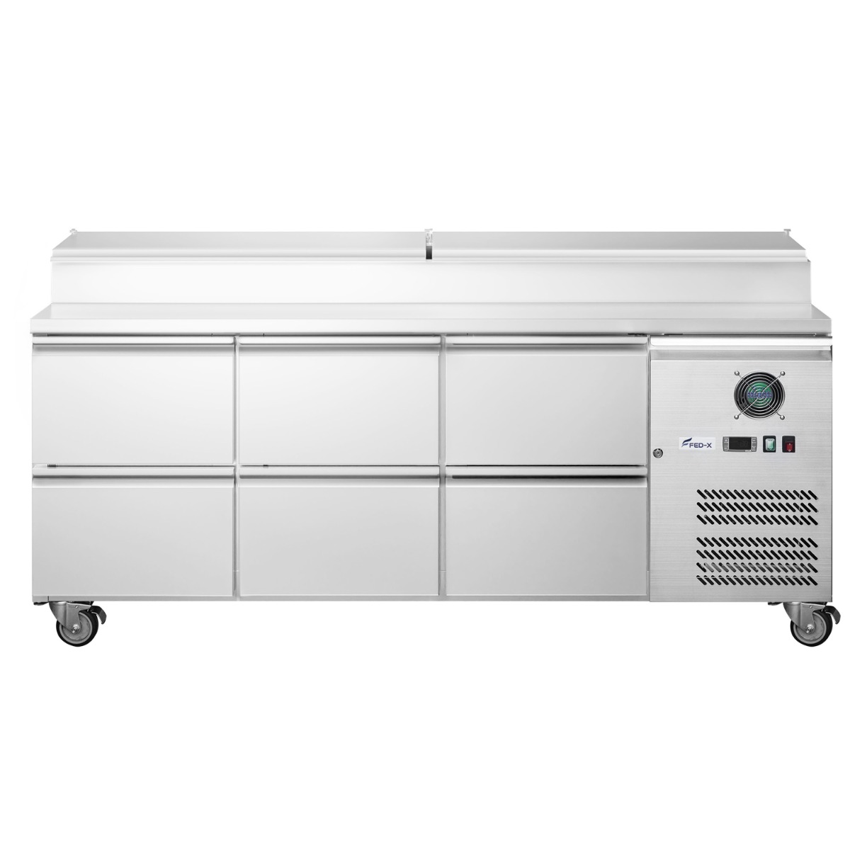 FED-X Six Drawer Salad Prep Fridge - XSS7C18S3V-6D - Image 2