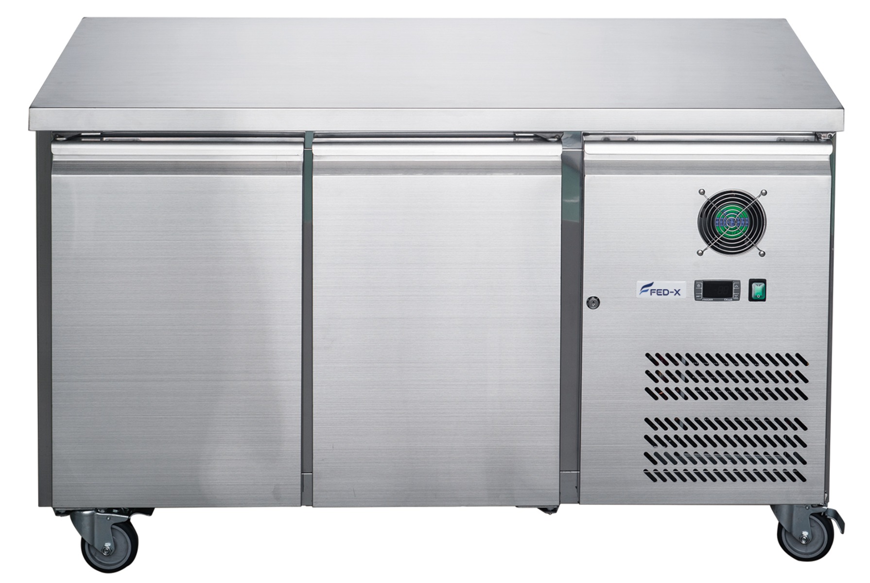 FED-X S/S Two Door Bench Freezer - XUB6F13S2V - Image 2