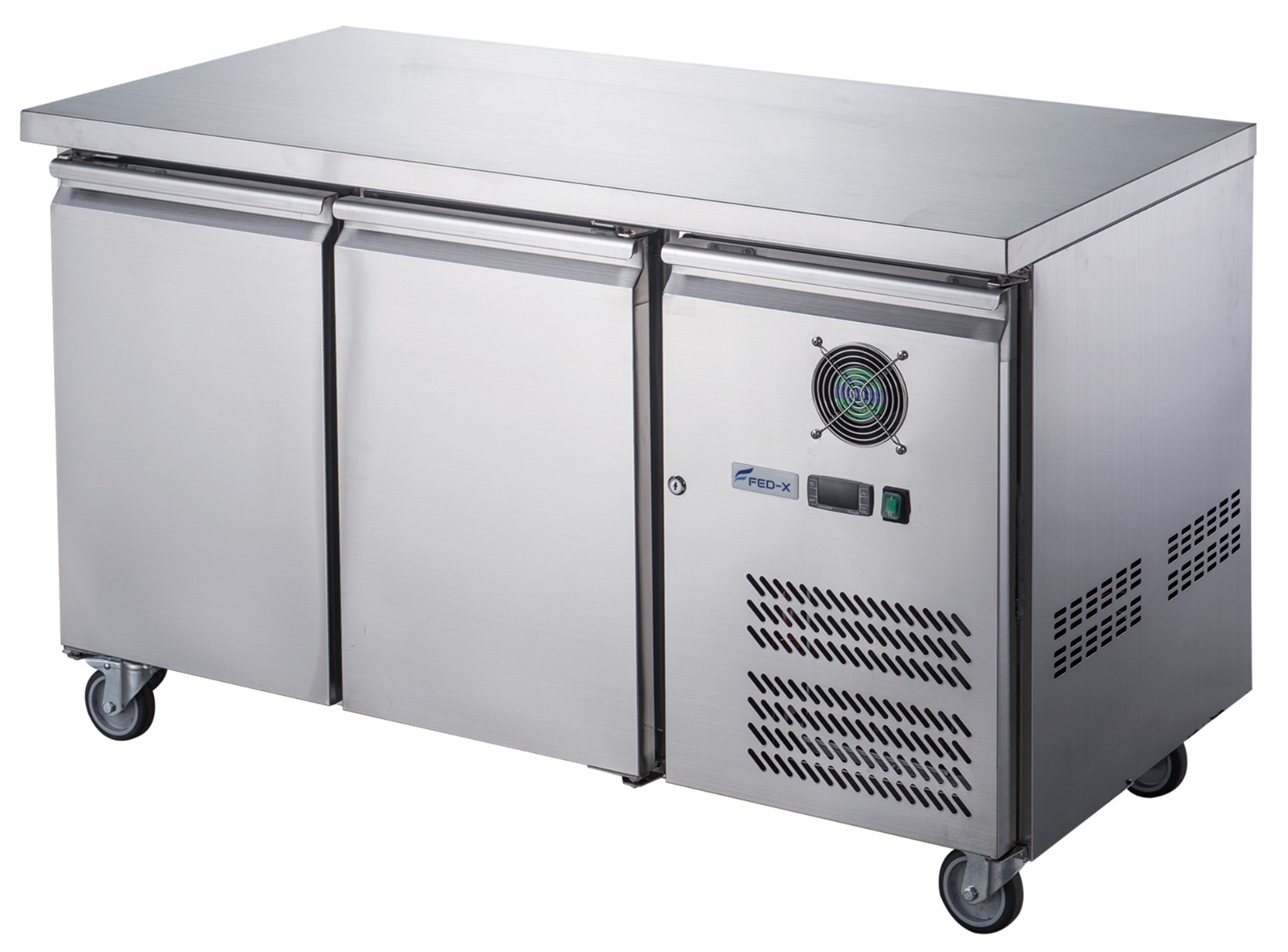FED-X S/S Two Door Bench Freezer - XUB6F13S2V - Image 3