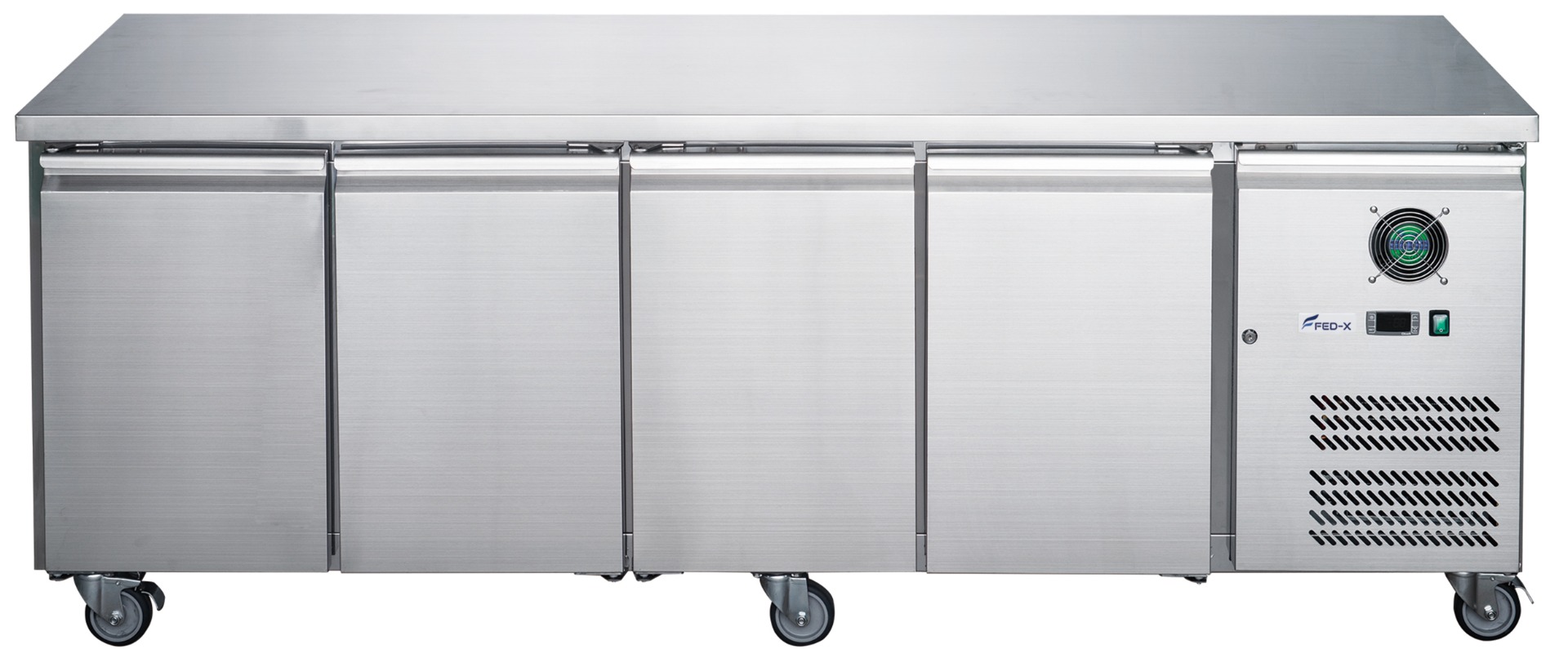 FED-X S/S Four Door Bench Fridge - XUB7C22S4V - Image 2
