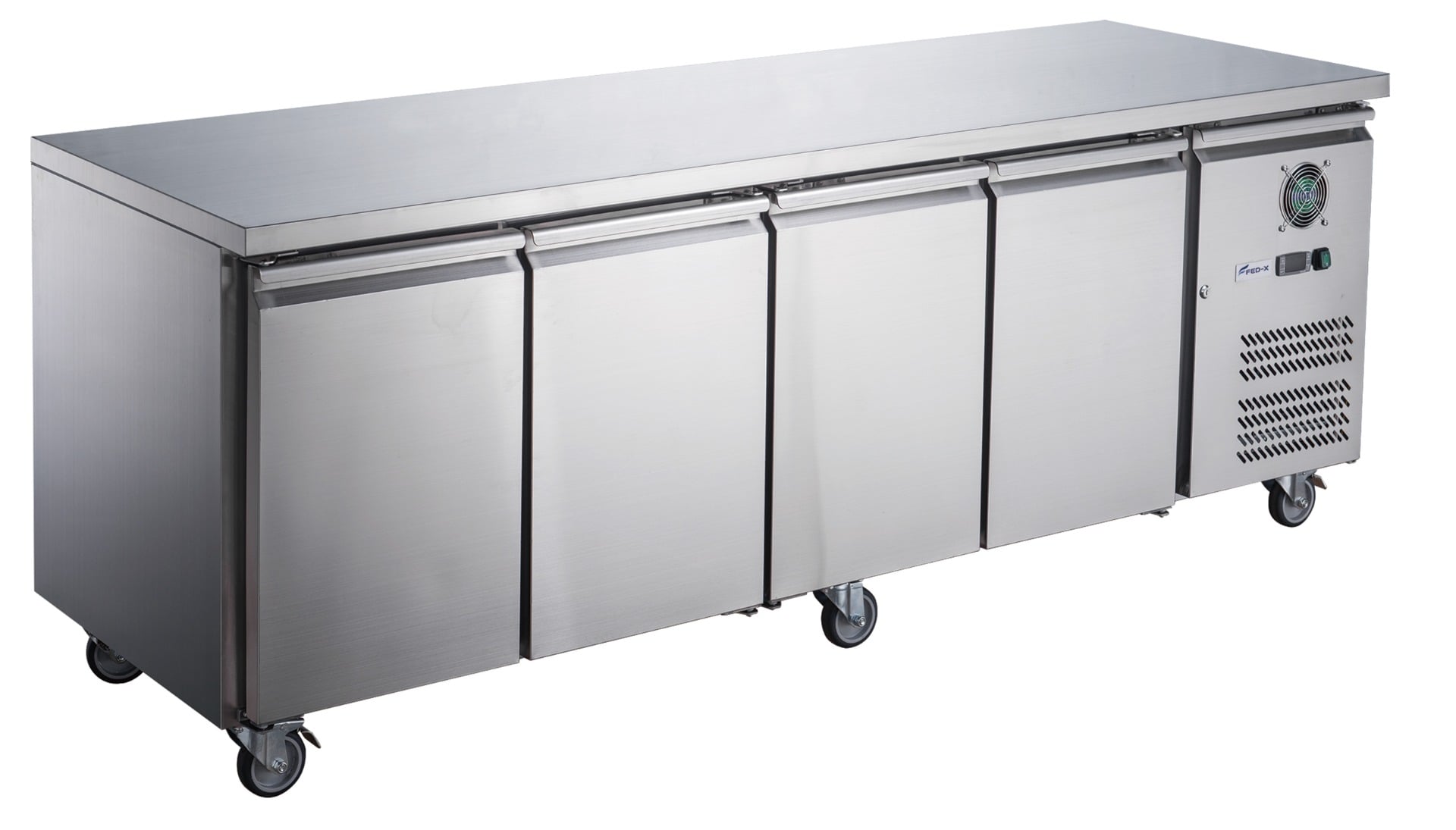 FED-X S/S Four Door Bench Fridge - XUB7C22S4V - Image 3