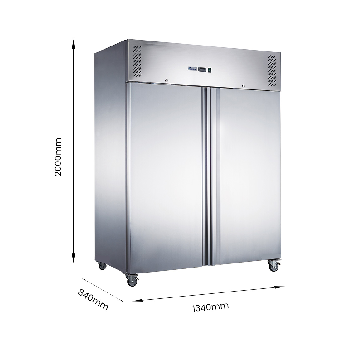FED-X S/S Two Full Door Upright Fridge - XURC1200SFV - Image 3
