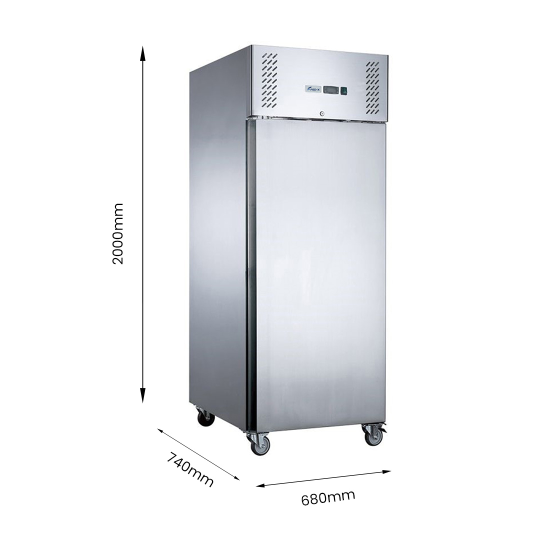 FED-X S/S Single Full Door Upright Fridge - XURC400SFV - Image 3