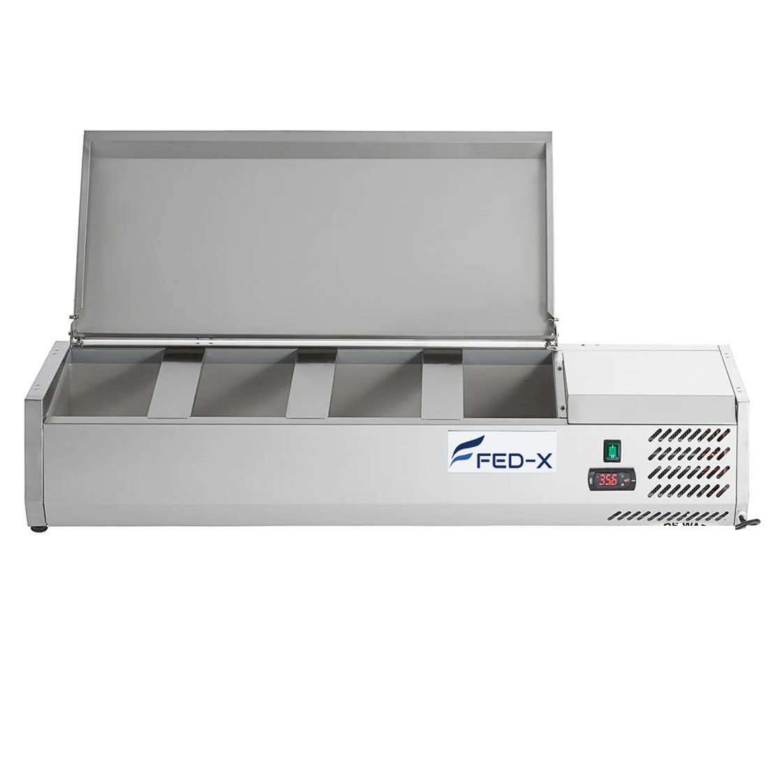 FED-X Salad Bench with Stainless Steel Lid - XVRX1200/380S - Image 2