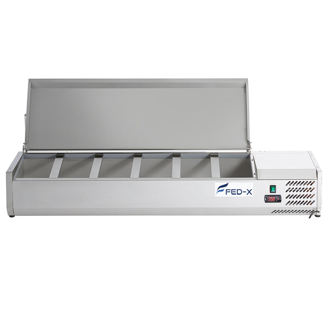 FED-X Salad Bench with Stainless Steel Lid - XVRX1500/380S - Image 2