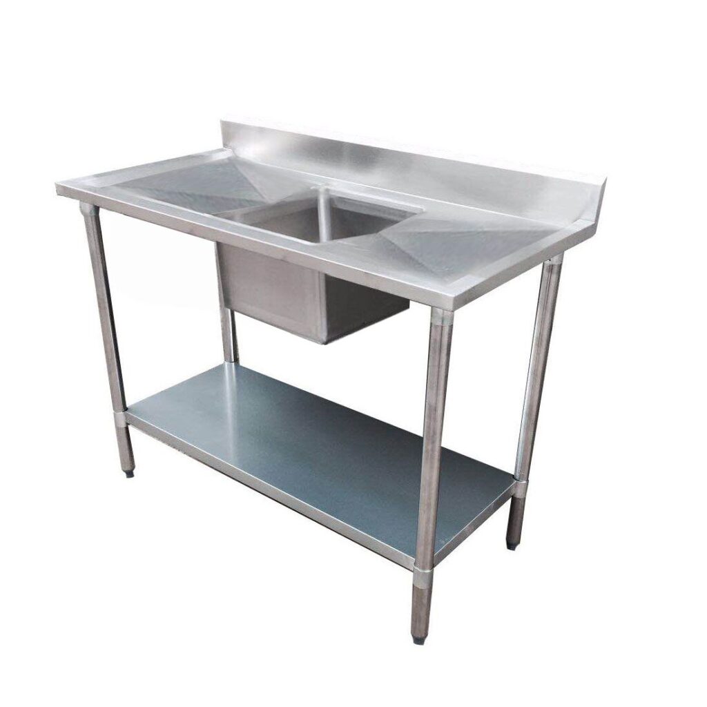 Modular Systems single sink bench, centre – 1500 × 600 × 900 mm