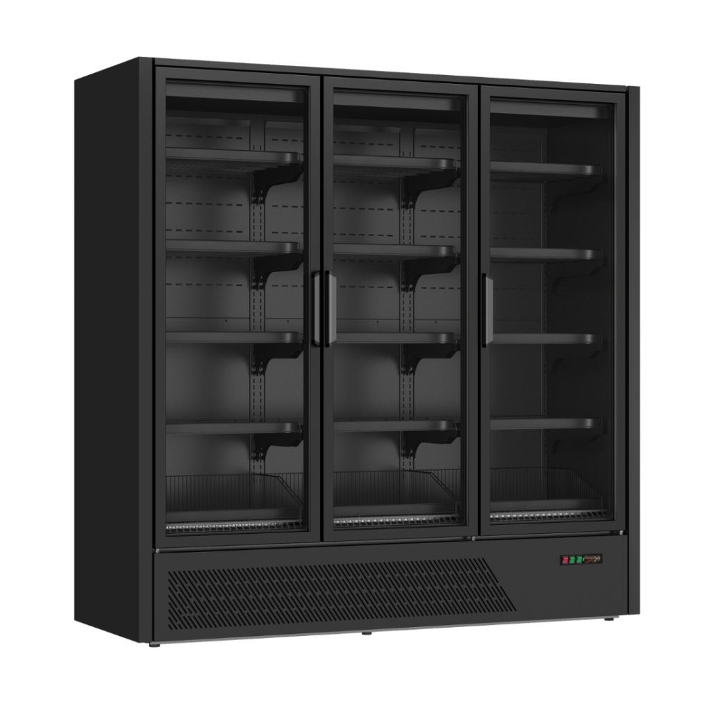 Thermaster 3-door glass multideck display freezer, 1593L